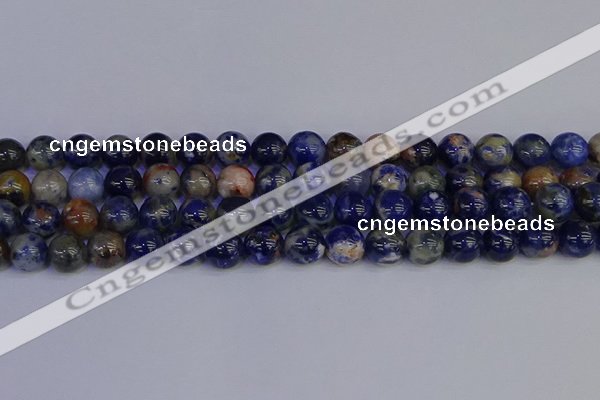 CSO514 15.5 inches 12mm round orange sodalite beads wholesale