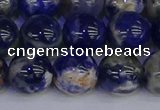 CSO515 15.5 inches 14mm round orange sodalite beads wholesale