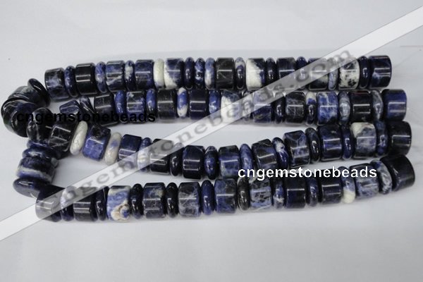 CSO52 15.5 inches 6*18mm & 11*18mm rondelle sodalite gemstone beads