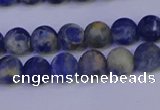 CSO521 15.5 inches 6mm round matte orange sodalite beads wholesale