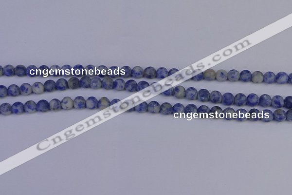 CSO531 15.5 inches 6mm round matte African sodalite beads wholesale