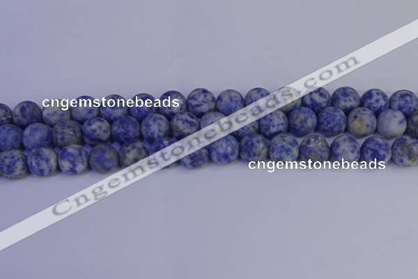 CSO534 15.5 inches 12mm round matte African sodalite beads wholesale