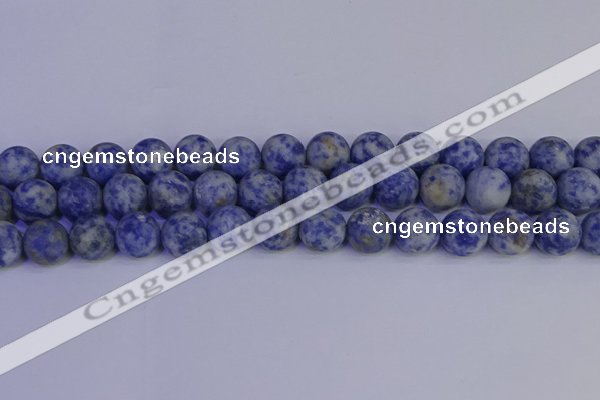 CSO535 15.5 inches 14mm round matte African sodalite beads wholesale