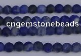 CSO540 15.5 inches 4mm round matte sodalite beads wholesale