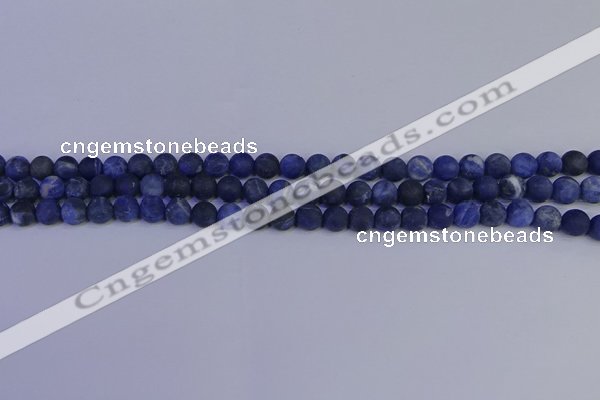 CSO541 15.5 inches 6mm round matte sodalite beads wholesale