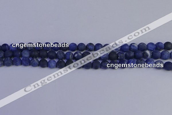 CSO542 15.5 inches 8mm round matte sodalite beads wholesale