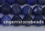 CSO544 15.5 inches 12mm round matte sodalite beads wholesale