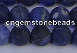 CSO545 15.5 inches 14mm round matte sodalite beads wholesale