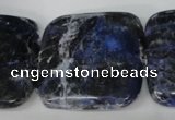 CSO57 15.5 inches 35*35mm square sodalite gemstone beads