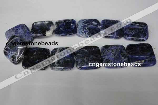 CSO57 15.5 inches 35*35mm square sodalite gemstone beads