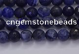 CSO600 15.5 inches 4mm faceted round sodalite gemstone beads