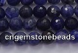 CSO601 15.5 inches 6mm faceted round sodalite gemstone beads