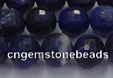 CSO604 15.5 inches 12mm faceted round sodalite gemstone beads