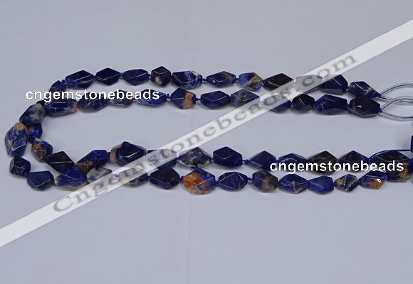 CSO640 15.5 inches 10*12mm - 12*16mm freeform orange sodalite beads