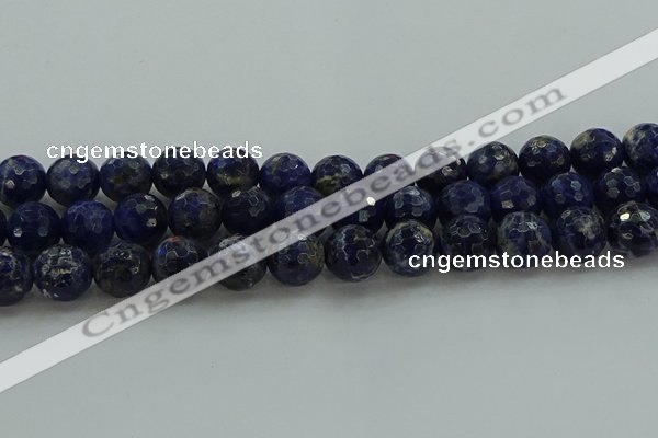 CSO645 15.5 inches 12mm faceted round sodalite gemstone beads