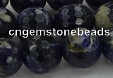 CSO647 15.5 inches 16mm faceted round sodalite gemstone beads