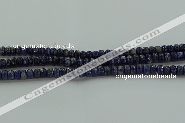 CSO662 15.5 inches 5*8mm faceted rondelle sodalite gemstone beads