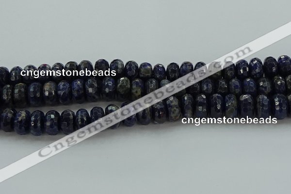 CSO665 15.5 inches 8*14mm faceted rondelle sodalite gemstone beads