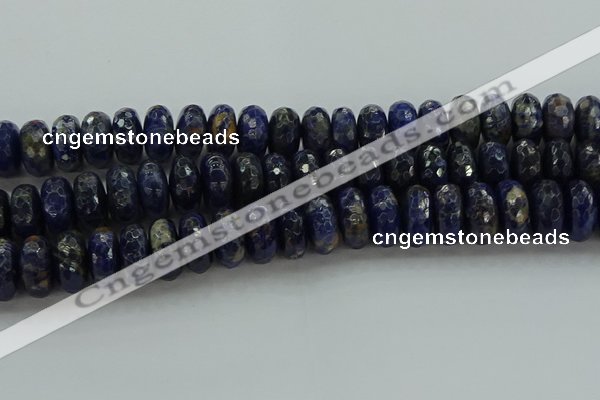 CSO666 15.5 inches 9*16mm faceted rondelle sodalite gemstone beads