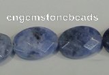 CSO67 15.5 inches 10*14mm faceted oval sodalite gemstone beads wholesale