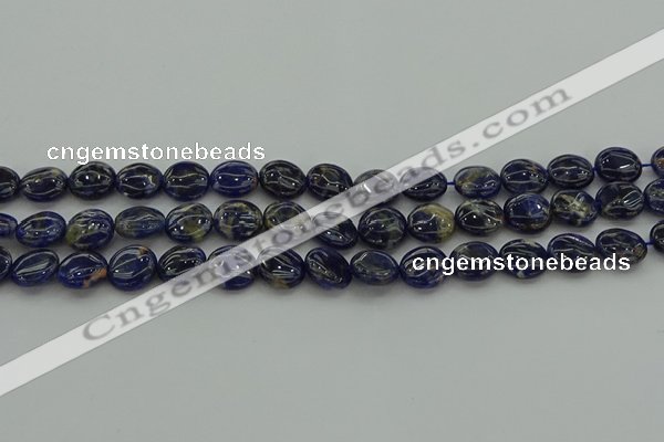 CSO671 15.5 inches 12mm flat round sodalite gemstone beads