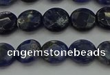 CSO705 15.5 inches 10mm faceted coin sodalite gemstone beads