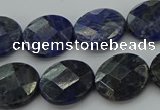 CSO707 15.5 inches 14mm faceted coin sodalite gemstone beads