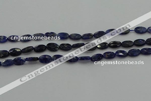 CSO715 15.5 inches 8*12mm faceted oval sodalite gemstone beads