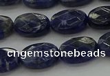 CSO716 15.5 inches 10*14mm faceted oval sodalite gemstone beads