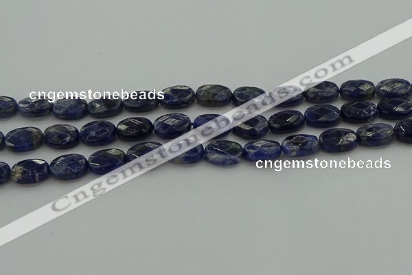 CSO716 15.5 inches 10*14mm faceted oval sodalite gemstone beads