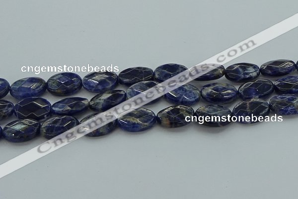 CSO719 15.5 inches 15*20mm faceted oval sodalite gemstone beads