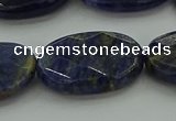 CSO720 15.5 inches 18*25mm faceted oval sodalite gemstone beads