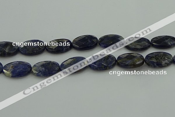 CSO720 15.5 inches 18*25mm faceted oval sodalite gemstone beads