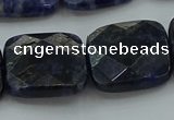 CSO729 15.5 inches 18*18mm faceted square sodalite gemstone beads