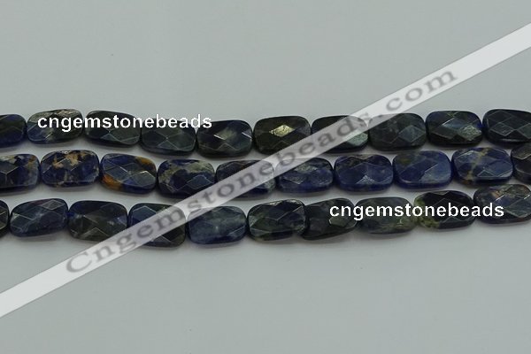 CSO738 15.5 inches 13*18mm faceted rectangle sodalite gemstone beads