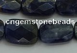 CSO739 15.5 inches 15*20mm faceted rectangle sodalite gemstone beads