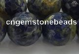 CSO758 15.5 inches 20mm faceted round orange sodalite beads