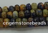 CSO761 15.5 inches 4*6mm faceted rondelle orange sodalite beads