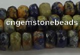 CSO762 15.5 inches 5*8mm faceted rondelle orange sodalite beads