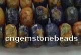 CSO763 15.5 inches 6*10mm faceted rondelle orange sodalite beads