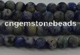 CSO800 15.5 inches 4mm round matte orange sodalite gemstone beads