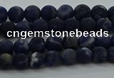 CSO810 15.5 inches 4mm round matte sodalite gemstone beads