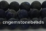 CSO813 15.5 inches 10mm round matte sodalite gemstone beads