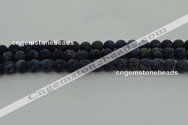 CSO813 15.5 inches 10mm round matte sodalite gemstone beads