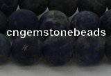 CSO814 15.5 inches 12mm round matte sodalite gemstone beads