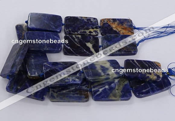 CSO822 15.5 inches 30*50mm - 32*52mm rectangle orange sodalite beads