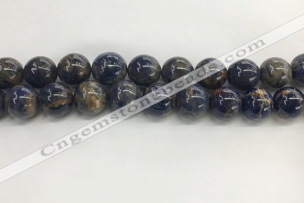 CSO836 15.5 inches 16mm round orange sodalite beads wholesale