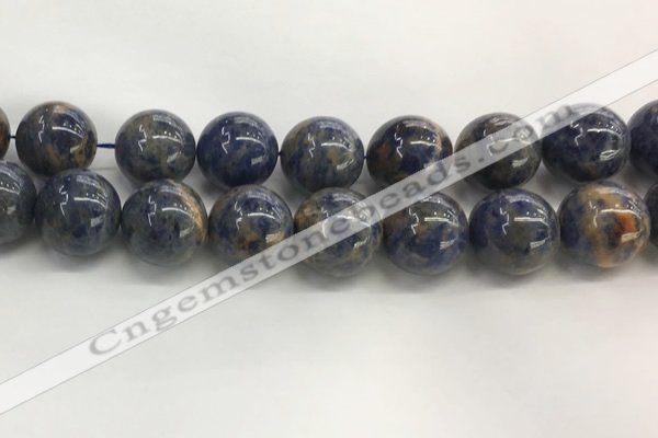 CSO838 15.5 inches 20mm round orange sodalite beads wholesale