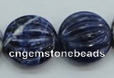 CSO84 15.5 inches 25mm flat round sodalite gemstone beads wholesale