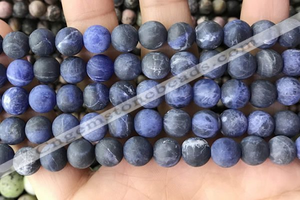 CSO842 15.5 inches 8mm round matte sodalite beads wholesale